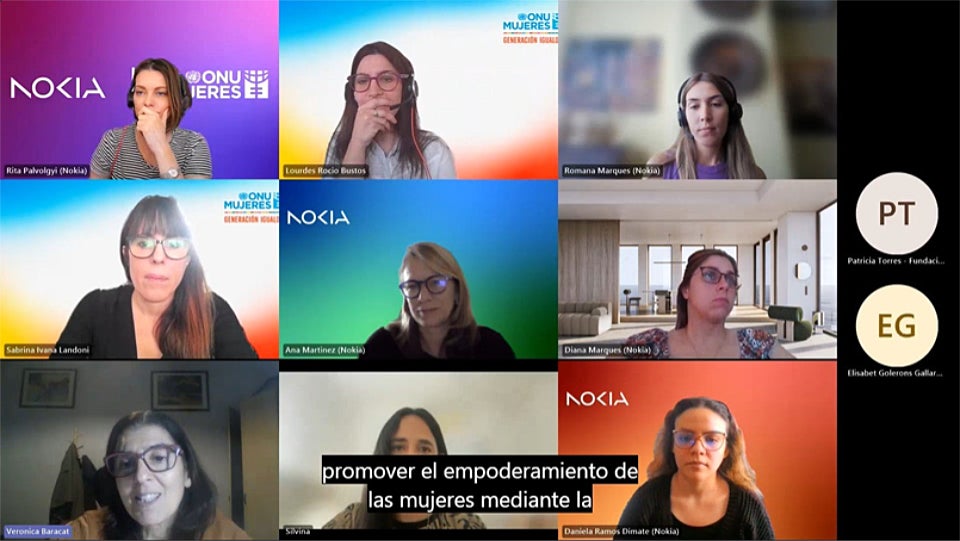 Empowering Women Through Digital Skills: UN Women-Nokia Partnership kicks off with information sessions for Nokia volunteers in Jordan and Argentina