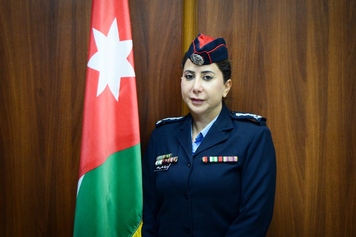 Captain Marianna Haddad, during our interview with her at the Public Security Directorate (PSD).