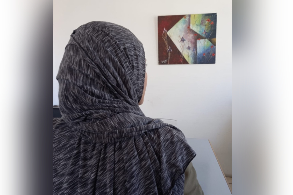 Akaber, 42, is a survivor of domestic violence who received legal and psychological services through the Jordanian Women’s Union. Photo: Courtesy of JWU/ Sara Sumren.