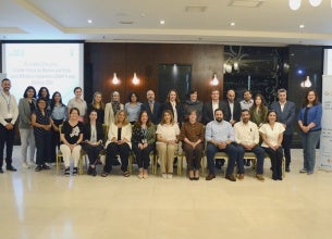 Delegates and stakeholders participate in a roundtable discussion in Amman on July 11, 2024, addressing joint efforts to combat gender-based violence.