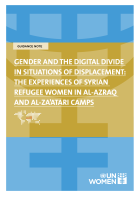 This report identifies, discusses, and analyses the range of drivers at the root of the digital gender divide among refugee women in Al-Azraq and Al-Za’atari refugee camps.